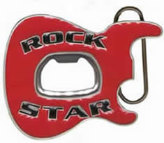 Rock Star Guitar Bottle Opener buckle